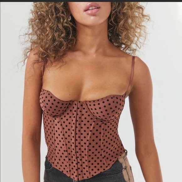 Urban Outfitters Tops - Urban Outfitters polka dot corset bustier